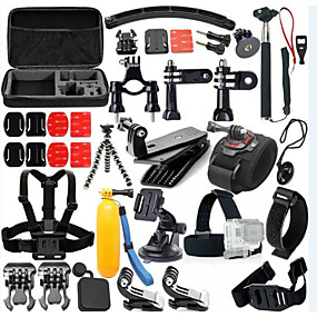 baratos Câmeras Esportivas &amp; Acessórios para GoPro-Acessório Kit Impermeável 46 em 1 Ajustável 46 pcs Para Câmara de Acção Gopro 5 Xiaomi Camera Gopro 4 Gopro 4 Silver Gopro 4 Session Mergulho Surfe Esqui PVC ABS / Gopro 1 / Gopro 2 / Gopro 3