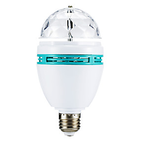 baratos US Armazém-3 W Lâmpada Redonda LED 270 lm E26 / E27 3 Contas LED LED de Alta Potência RGB 85-265 V / # / #