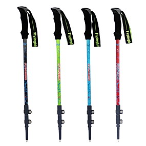 baratos Acampamento &amp; Aventura-3 Secções Bengalas Multifuncionais Trekking Pole Acessórios Liga de Alumínio 135 centímetros (53 polegadas) Exterior Comprimento Ajustável Cabos Liga de Alúminio 6061