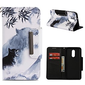 baratos LG G7 ThinQ-Capinha Para LG LG Q Stylus / LG Stylo 4 / LG K30 Carteira / Porta-Cartão / Antichoque Capa Proteção Completa Animal Rígida PU Leather