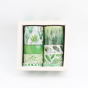 baratos Autocolantes e Fitas-novo papel criativo / plantas de viscose flamingo padrão adesivos&amp;amp;fitas adesivas decorativas diy do presente do amplificador do ampère ampère 6pcs / box