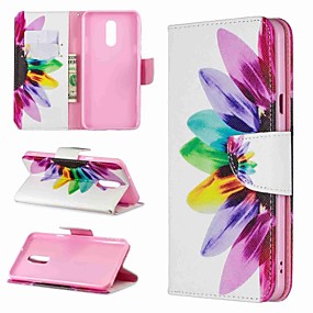 baratos LG-Capinha Para LG LG V30 / LG V20 / LG Stylo 4 Carteira / Antichoque / Com Suporte Capa Proteção Completa Flor Rígida PU Leather / LG G6