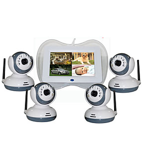 baratos Monitores Bebê-Factory OEM® 0.3 mp Monitor de bebe CMOS 360 ° ° C Faixa de Visão Noturna 5 m 0 GHz