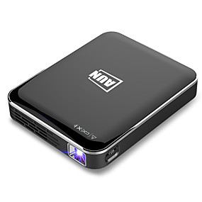 baratos Projetores-aun mini projetor x3, espelhamento de tela do telefone android / ios, sistema multimídia, projetor portátil para cinema em casa 1080p, beamer 3d