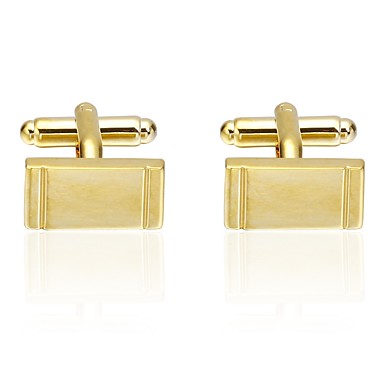 baratos Abotoaduras-Botões de Punho Básico Fashion Broche Jóias Dourado Para Diário Formal