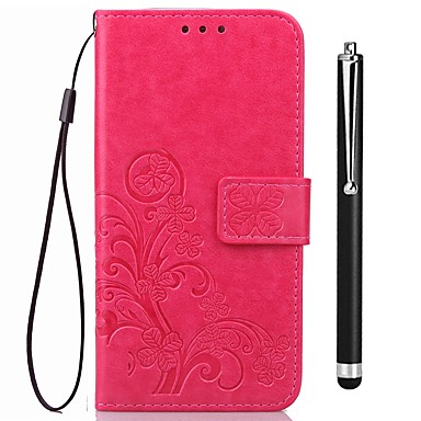 baratos OPPO-Capinha Para OPPO Oppo F5 / OPPO F1s / OPPO A59 Carteira / Porta-Cartão / Com Suporte Capa Proteção Completa Sólido Rígida PU Leather