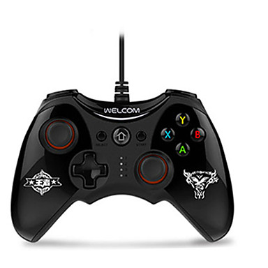 baratos Acessórios para Jogos de Computador-WE-888S Com Fio Comando de Jogo Para PC ,  Vibração Comando de Jogo ABS 1 pcs unidade