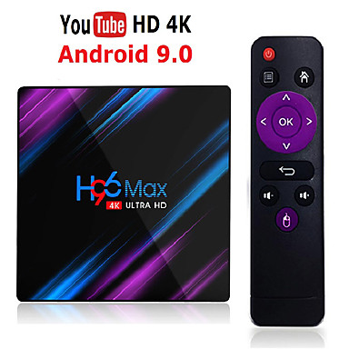 baratos TVs Box-h96 max rk3318 caixa de tv inteligente android 9.0 4 gb ram 32 gb 64 gb 4k wifi media player google assistente de voz netflix youtube hdr bt4.0 usb 3.0 airplay goole play set top box 2 gb 16 gb h96max