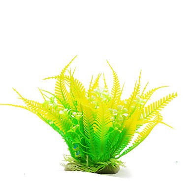 baratos Acessórios para Pequenos Animais-131s silicone + resina vegetal realista decorativo água para tanque de peixes (cores sortidas)